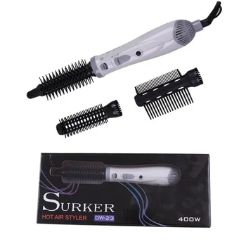 SURKER DW-23 Profesionálne 3in1 sušič na Vlasy Styling Nástroj Nastaviť Elektrické Hot Vlasy Styler Kučeravé Vlasy Straightener Kefa, Hrebeň Dúchadlo