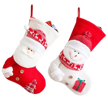  Veľká Vianočná Pančucha Veľké Vianočné Deti Darčekové Tašky Krb Dekorácie Ponožky Nový Rok Candy Držiteľ Vianočná Výzdoba pre Domov