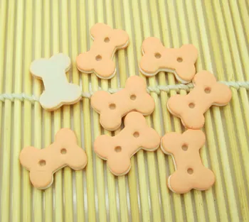  20Pcs Kosti Cookies Živice Dekorácie Remesiel Kawaii Perličiek Flatback Cabochon Chladnička Magnet Zápisník DIY Príslušenstvo Tlačidlá