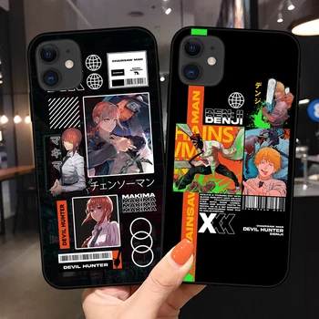  Komiksu, Anime Pílou Muž Black Telefón puzdro Pre iPhone 11 12 13 Pro MAX XR XS SE2 X 7 8 6s Plus Shockproof Mäkké TPU Kryt Fundas