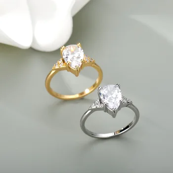  Jedinečné Svadobné Prstene Pre Ženy Jednoduché Oválne Zirkón Svetlo Zlatá Farba Veľkoobchod Nevesta JewelryStranger Veci Priateľstvo Darček