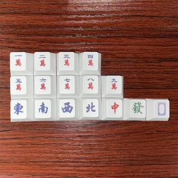  Mahjong 16 Tlačidlá PBT Keycaps R4 1U DIY klávesnice Cherry Profil Sublimačná Pre Mechanické Klávesnice