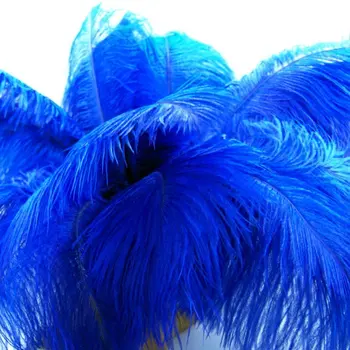  Veľkoobchod Kráľovská Modrá Pštrosie Perie 15-75 CM 6-30 Palcový Karneval, Party, Svadobné Šaty, Dekorácie Prírodné Pštrosie Perie oblaky