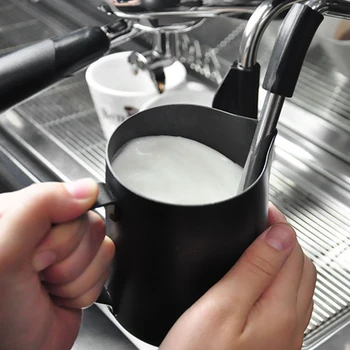  Non-Stick Nehrdzavejúcej Ocele Džbán Napenenie Mlieka Kanvica 350/600 ML Espresso Kávu Džbán Plavidlá, Kávy Latte Mlieko Kanvica Džbán, 350 ML