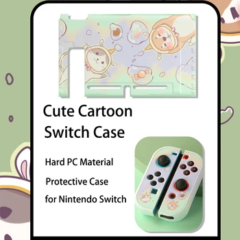  Roztomilý Kreslený Prepínač Ochranný plášť Split PC Pevný Kryt Bývanie NS Herné Konzoly Prípade Box Pre Nintendo Prepínač Príslušenstvo
