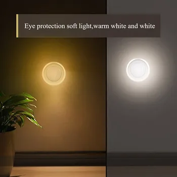  Mini Kolo LED Nočné Svetlo Stmievateľné Vonkajšie Baterka Blub, Batérie Powered Nástenné Lampy, Skrine Skrine, Šatník, Wc, Schody