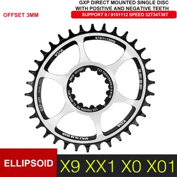  VXM Požičovňa Oválne Prevodníku 3 mm Offset Direct Mount Pre GXP Kľukou Eagle X9 X0 XX1 X01 32T 34T 36T MTB Bike Úzky, Široký Chainwheel