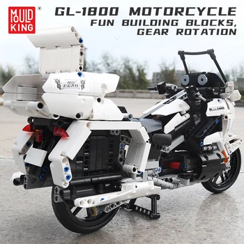  PLESNE KING City GL-1800 Závodné Motocykle Stavebné Bloky, Model High-Tech Vzdelávania MOC Tehly Hračky Deti Kolekcie Darček