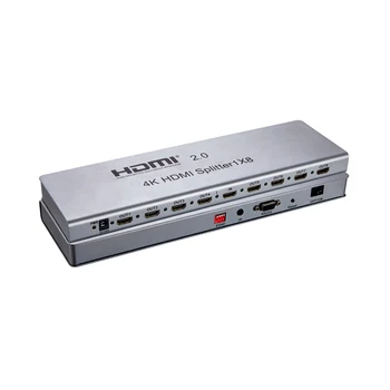  Nové 2.0 HDMI Splitter 8 Port HDMI Splitter 1 Do 8 Z HDMI distribútor HDMI 2.0 HDCP2.2 4K IČ rozšírenie EDID riadenia RS232