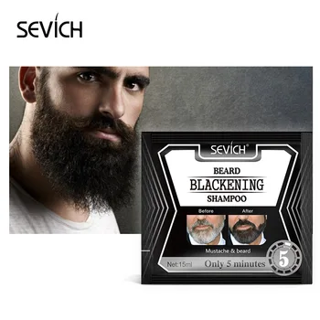  Sevich 5 Min Fúzy Blackening Šampón Rýchlo Farbivo Fúzy Do Čiernej Dlhotrvajúcu Farebnosť Výživný Fúzy Farbenie Vlasov Produkt