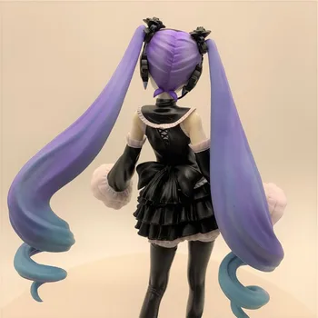  Hatsune obrázok goth šaty Pvc Model Cartoon Hračky, Ozdoby na Vianočný darček Colletible Model Hračky Akcie Obrázok Anime
