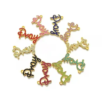  10pcs List Modlite sa zobrazili kľúčové tlačidlá Drahokamu Pre Ženy DIY Príslušenstvo Šperky