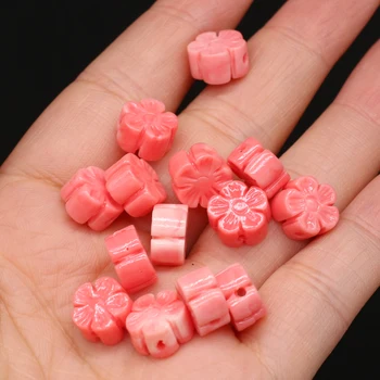  Šperky Korálky Ružová Petal-tvarované Coral Cez otvor Korálky Vhodné pre DIY Dámske Náramky, Ktoré chcete Pridať Kúzlo