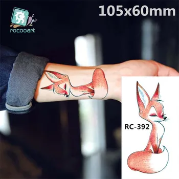  Body Art nepremokavé dočasné tetovanie papier pre ženy a Deti, 3d krásnej Fox design malé arm tattoo nálepky RC-392