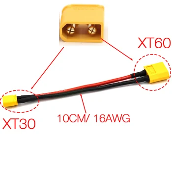  1Pcs XT30 na XT60 Konektor Previesť Kábel s 16AWG pripojenie káblov Pre RC Model