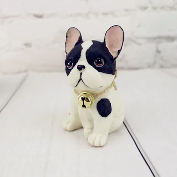  10 cm/1pcs roztomilý Buldog pes sa modeli Hračka Sada Plastových Hrať Hračky roztomilý malý Model dekorácie hračka pre Deti, Chlapec a dievča, Darček