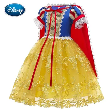 Disney Princezná šaty detí Nové Dievča oblečenie Snow White sukne dievča šaty detí Halloween výkon oblečenie