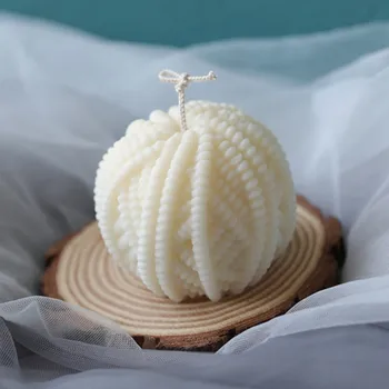  DIY 3D Pletenie Vlna Loptu Silikónové Sviečka Formy Fondant Cake Zdobenie Ručné Nástroje