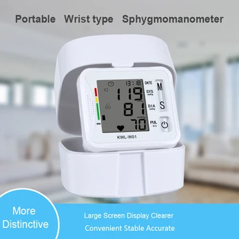  Automatické Tonometer Krvný Tlak Monitora USB Nabíjateľné Sphygmomanometer stupnici tenzometra Zápästie Tensiometros Digitales De Brazo