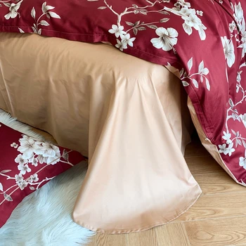  Luxusné 600TC posteľná bielizeň z Egyptskej Bavlny Nastaviť Mäkké Silkly Bielizeň Vytlačený Hárok obliečka na Vankúš Perinu Kráľ, Kráľovná Európy Dvojité Veľkosť