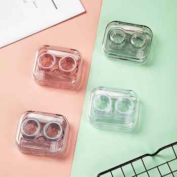  Ženy Žiakov Jasné Farba Očí Kontaktné Šošovky Prípade, Plastové Mini Kontakty Objektívu Box Set s Farebné Šošovky Pinzety Stick Tool Set