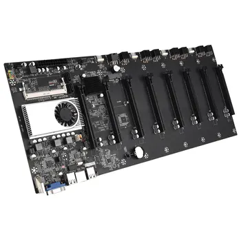  BTC T37 Ťažba Doska Set Kit 8 PCI-E X16 128 GB mSATA 4GB DDR3 8pin Napájací Kábel, 8 PCIe 16X Grafická Karta Bitcoin ETH Baník
