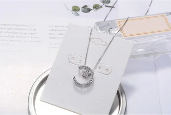  Autentické 925 Sterling Silver Mačka Mesiaca Náhrdelník Meditácie Ženy Šperky Plata farba Reťazca & Prívesok Valentine Darček