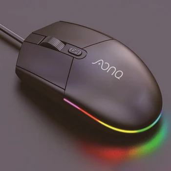  Stlmiť Káblové pripojenie Hernej Myši 1600 DPI Nastaviteľné v 4 Tlačidlo USB Wired Mouse RGB Svetelný Podsvietený Počítač Hráč Myši Na Notebook PC