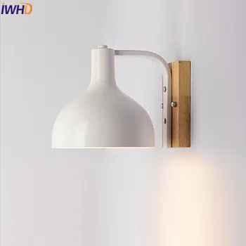  IWHD Nordic Moderné LED Nástenné Svietidlá Pre vnútorné Osvetlenie Spálne Drevené LED Nástenné Svietidlo Sconce Arandelas Apliques Porovnanie