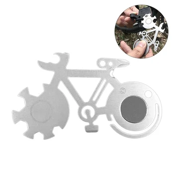  Požičovňa Tvar Kľúča Multi-purpose Keychain Požičovňa Tvar Vonkajšie Prenosné Nástroje na Opravu Kľúča Bicykli Repair Tool