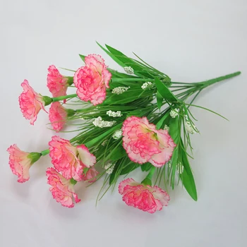  10 nových hláv 1 Kyticu Umelých Kvetov Lacné Klinčeky Hodváb Ozdobné Falošné Kvety pre Domáce Dekorácie Deň matiek