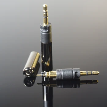  HiFi Hybnosti HiFi Medi Plug 24K Zlatom 2,5 mm konektor 3 Pól Opravy Slúchadiel Pripojte Kábel Audio Adaptér DIY Konektory 1pair