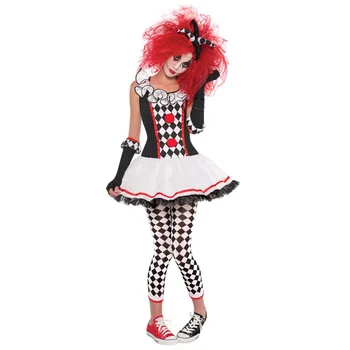  Halloween Kostýmy pre Dospelých Zábavné Cirkusové Klaun Kostým Naughty Harlequin Jednotné Fantázie Cosplay Oblečenie pre Ženy