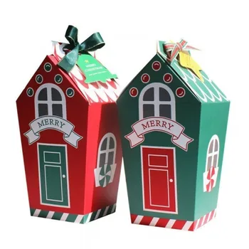  10Pcs Vianočný dom štýl Vianočného Darčeka Kraft Papier Darček Cukríky Taška Papierová Taška Kraft Candy Cookies Box Strana Dodávky