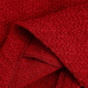  TRAF Ženy 2021 Módne Tweed S Vrecku Tlačidlá Mini Retro Šaty s Dlhým Rukávom V-neck Štíhle Ženské Šaty Streetwear