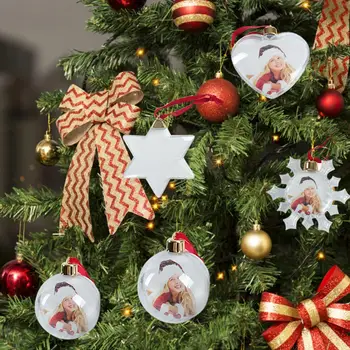  Vianočné Ozdoby na Vianočný Stromček, Dekorácie, Party Päť Hviezdičkový Kolo Valentína Rekvizity Photo Frame Prívesky, Závesné Ozdoby