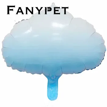  5/10pcs /veľa cloud hliníkové fólie, balón, modré gradient biely balón svadby, narodeniny, party dekorácie dieťa hračku
