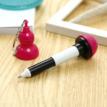  Kreatívne tekvica tvar škálovateľné guľôčkové pero s krúžok papiernictvo plastového materiálu lech shool dodávky deti darček