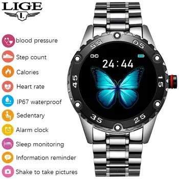  LIGE Nové Inteligentné Hodinky mužov A ženy, Športové hodinky Krvný tlak Spánku monitorovanie Fitness tracker pre Android a ios krokomer Smartwatch