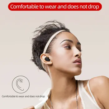  Bezdrôtové 5.0 Stereo Slúchadlá S Mikrofónom, Ovládanie Hlasom Nepremokavé Headset, Black Dvojité-Eared Split Dizajn Earset Slúchadlá