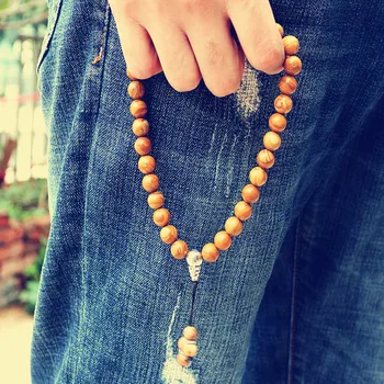  Ručné 10 mm Prírodný kameň korálky 33 Modlitba Korálky Islamskej Moslimských Tasbih Alaha, Mohameda Ruženec pre ženy muži
