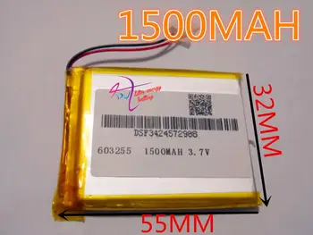  Najlepšie batérie značky doprava Zadarmo, 3,7 V,1500mAH,[603255] PLIB; polymer lithium ion / Li-ion batéria pre dvr,GPS,mp3,mp4,mobilný telefón