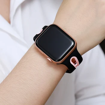  Šport Popruh Pre Apple Hodinky kapela 44 mm 40 mm iwatch kapela 42mm 38mm correa silikónový náramok smartwatch apple hodinky série 6 se 5 4
