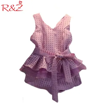  R&Z 2019 letné dievčenské oblečenie sady 2 farby šifón prehoz bez rukávov tričko, šortky, kostýmy, baby, dievčatá princesas deti oblečenie 3-7T