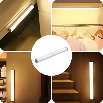  21 CM LED Nočné Svetlo Dekorácie, Kuchyne, Spálne, Šatník Wireles Snímač Pohybu Pozadie Osvetlenie Nabíjateľná LED Lampa