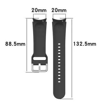  Silikónový Pre Samsung Galaxy Sledovať 4 classic 46 mm 42mm Zakrivené Koniec Popruhu Pre Galaxy Watch4 44 mm 40 mm Rýchle Nahradiť Watchbands
