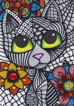  5D DIY Diamond Maľovanie Kreslených Mačka Nastaviť Tvarované Výšivky Zvierat Mozaikové Umenie Obrázok Drahokamu Domov Miestnosti Dekorácie Darček