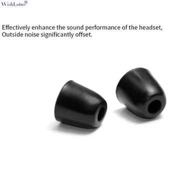  Wishlotus Black Pamäťovej peny eartips redukcia šumu S M L accessary pre slúchadlá mäkké ľahký ergonomický tvar ucha šálky