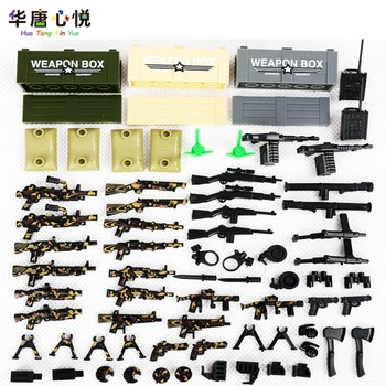  Vojenské WW2 SWAT Hračka Zbraň Špeciálny Tím Zbraň Box Set Predaj 50PCS Stavebné Bloky, Hračky pre Deti, Deti Darčeky Militarys