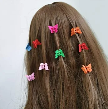  40 Ks Mini Malé Svetlé Farebné Motýľ Sponky Do Vlasov Sponky Do Vlasov Dievčenské Čeľuste Pazúr Klipy Módne Doplnky